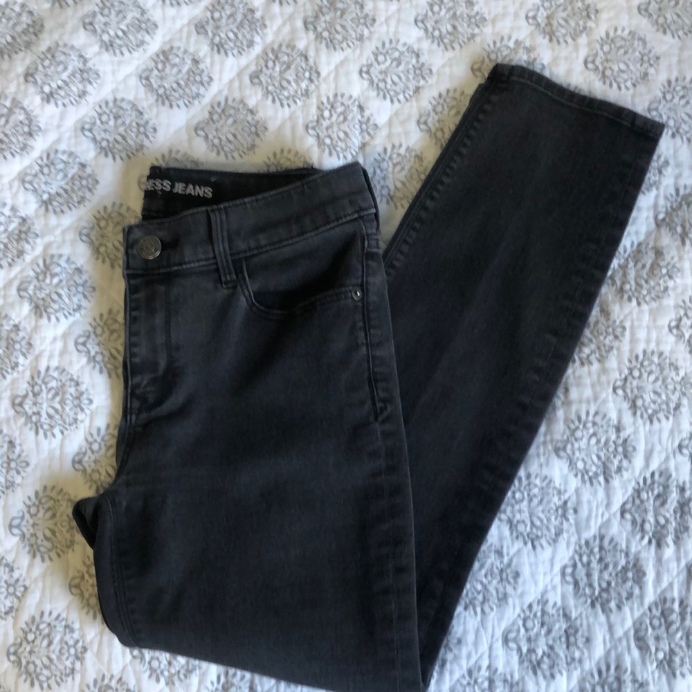 Express Black Skinny Leg Jeans